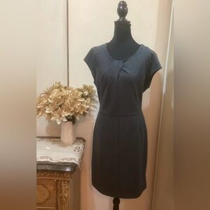 Banana Republic Petite Elegant Grey Sleeveless Dress